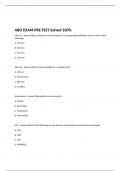 ABO EXAM PRE-TEST Solved 100%