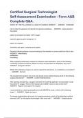 Certified Surgical Technologist Self-Assessment Examination - Form A&B Complete Q&A&period;&lpar;A&plus; GRADED 100 &percnt; VERIFIED ANSWER SOLUTIONS &rpar;2023