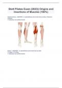 Stott Pilates Exam (2023)| Origins and Insertions of Muscles (100%)