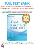 Test Banks For Family Practice Guidelines 5th Edition by Jill C&period; Cash&semi; Cheryl A&period; Glass&semi; &lrm;Jenny Mullen&comma; 9780826135834&comma; Chapter 1-23 Complete Guide