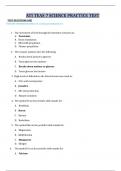ATI TEAS 7 SCIENCE PRACTICE TEST  TEST QUESTIONS ONE
