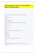 Mammography registry review Question Bank Guaranteed pass
