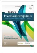 LEHNE’S PHARMACOTHERAPEUTICS FOR ADVANCED PRACTICE NURSES AND PHYSICIAN  ASSISTANTS 2ND EDITION BY LAURA D. ROSENTHAL & JACQUELINE R. BURCHUM COMPLETE  TEST BANK (ALL CHAPTERS)