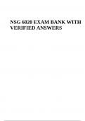  NSG_6020 Exam Pack With Verified Answers.