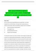 NSG 6020 WEEK 8 QUIZ &ndash;QUESTION AND 100&percnt; VERIFIED CORRECT  ANSWERS GUARANTEED A&plus;