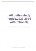 Ati patho study guide,2023-2024 with rationale