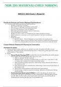 Exam 1, 2 & 3 Blueprint BUNDLE - NUR 2513 / NUR2513 (Latest 2023 / 2024): Maternal Child Nursing - Rasmussen