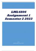 LML4806 Assignment 1 Semester 2 2023