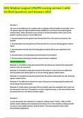HESI Medical surgical LPN&sol;PN nursing version 1 with Verified Questions and Answers 2023 
