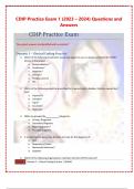>CDIP Practice Exam 1 (2023 – 2024) Questions and Answers 100% verified