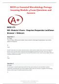 BIOD 171 Essential Microbiology Portage Learning Module 4 Exam Questions and Answers