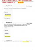 NURS 6531 FINAL EXAM LATEST QUESTIONS AND ANSWERS GRADED A&plus;       Verified    