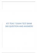 ATI TEAS 7 EXAM TEST BANK 300 QUESTION AND ANSWERS LATEST 2023 UPDATED&period;