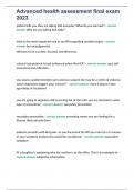 Advanced health assessment final exam 2023