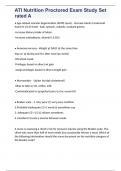 ATI Nutrition Proctored Exam Study Set rated A