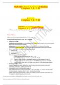 NUR2063 Exam 2 Focused Review Chapters 7, 8, 9, 10LATEST UPDATE