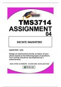 TMS3714 ASSIGNMENT 4 2023 DUE 4 AUGUST 2023