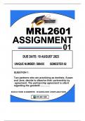 MRL2601ASSIGNMENTS 1 DUE 10 AUGUST 2023