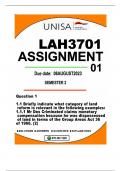 LAH3701 ASSIGNMENT 01 SEMESTER 2 DUE 08AUGUST2023