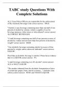 TABC study Questions With Complete Solutions