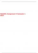 TAX2601 Assignment 5 Semester 1 2023
