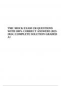 TMC MOCK EXAM QUESTIONS WITH 100% VERIFIED ANSWERS 2023- 2024 | LATEST GRADED A+