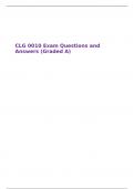 CLG 0010 Exam Questions and Answers (Graded A)