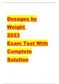 ATI Dosages by Weight Dosage Calculation 3&period;0 Dosage by Weight Test&vert; Questions with 100&percnt; Correct Answers &vert; Verified