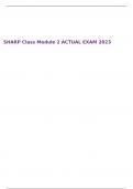 SHARP Class Module 2 ACTUAL EXAM 2023