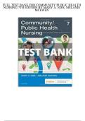 FULL TEST BANK FOR COMMUNITY PUBLIC HEALTH NURSING 7TH EDITION BY MARY A&period; NIES&comma; MELANIE MCEWEN