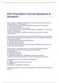 6531 Final Deck 2 Correct Questions & Answers&excl;&excl;