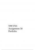 TPF3703 Assignment 50 Portfolio