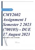 CMY2602 Assignment 1 Semester 2 2023 &lpar;700105&rpar; - DUE 17 August 2023