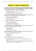 MSN 571 FINAL EXAM 2023 - QUESTIONS WITH VERIFIED ANSWERS | ALL CORRECT
