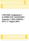 CMY2602 Assignment 1 (COMPLETE ANSWERS) Semester 2 2023 (700105) - DUE 17 August 2023.