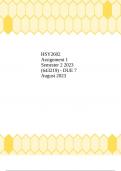 HSY2602 Assignment 1 Semester 2 2023 &lpar;643219&rpar; - DUE 7 August 2023