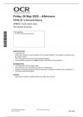 OCR GCSE (9-1)  Ancient History J19812 Greek depth study Questions + Mark Scheme (Results) JUNE 2022