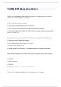 NURS 601 Quiz Questions with correct answers