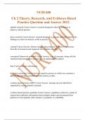 NUR 1400 Ch 2 Theory, Research, and Evidence-Based Practice Question and Answer 2023.