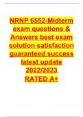 NRNP 6552 Week 6 Midterm Exam (Latest-2022/2023, 100 Q & A) / NRNP6552 Week 6 Midterm Exam: Walden University | 100% Verified Q & A |