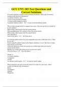 GCU UNV-103 Test Questions and Correct Solutions
