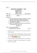 SUMMATIVE ASSESSMENT - 2022 MATHE MATICS