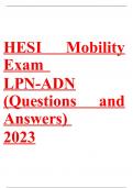 HESI Mobility Exam LPN-ADN (Questions and Answers) 2023