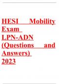 HESI Mobility Exam LPN-ADN &lpar;Questions and Answers&rpar; 2023&period;