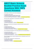 ABCP Basic Science Booklet Practice Exam Questions With 100% Correct Answers