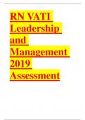 RN VATI Leadership and Management 2019 Assessment.