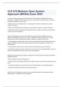 CLE 019 Modular Open System Approach (MOSA) Exam 2023