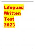 Lifeguard Written Test. QUESTIONS AND ANSWERS. RATED A+ MASTERPIECE.