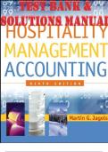 Hospitality Management Accounting 9th Edition by Jagels Martin. (Complete 14 Chapters) TEST BANK & SOLUTIONS MANUAL