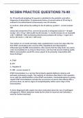 NCSBN PRACTICE QUESTIONS 76-90&vert;UPDATED&VERIFIED&vert;100&percnt; SOLVED&vert;GUARANTEED SUCCESS
